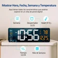 thumbnail image 4 of Reloj De Pared Digital Led Con Termó Alarmas Calendario 39cm, 4 of 8