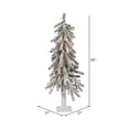 thumbnail image 3 of Vickerman A807432LED 3 ft. x 21 in. Flocked White on Green Alpine Christmas Tree with 142T 50 Multi-Color Dura LED Light, 3 of 3