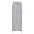 thumbnail image 6 of Bovemsi Wide Leg Pants Woman Women's And Fashionable Geometric Texture Beach Casual Travel Pants, 6 of 9