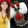 thumbnail image 3 of Women Vintage Bohemia Style Pendant Long Chain Sweater Necklace Jewelry Charm, 3 of 7