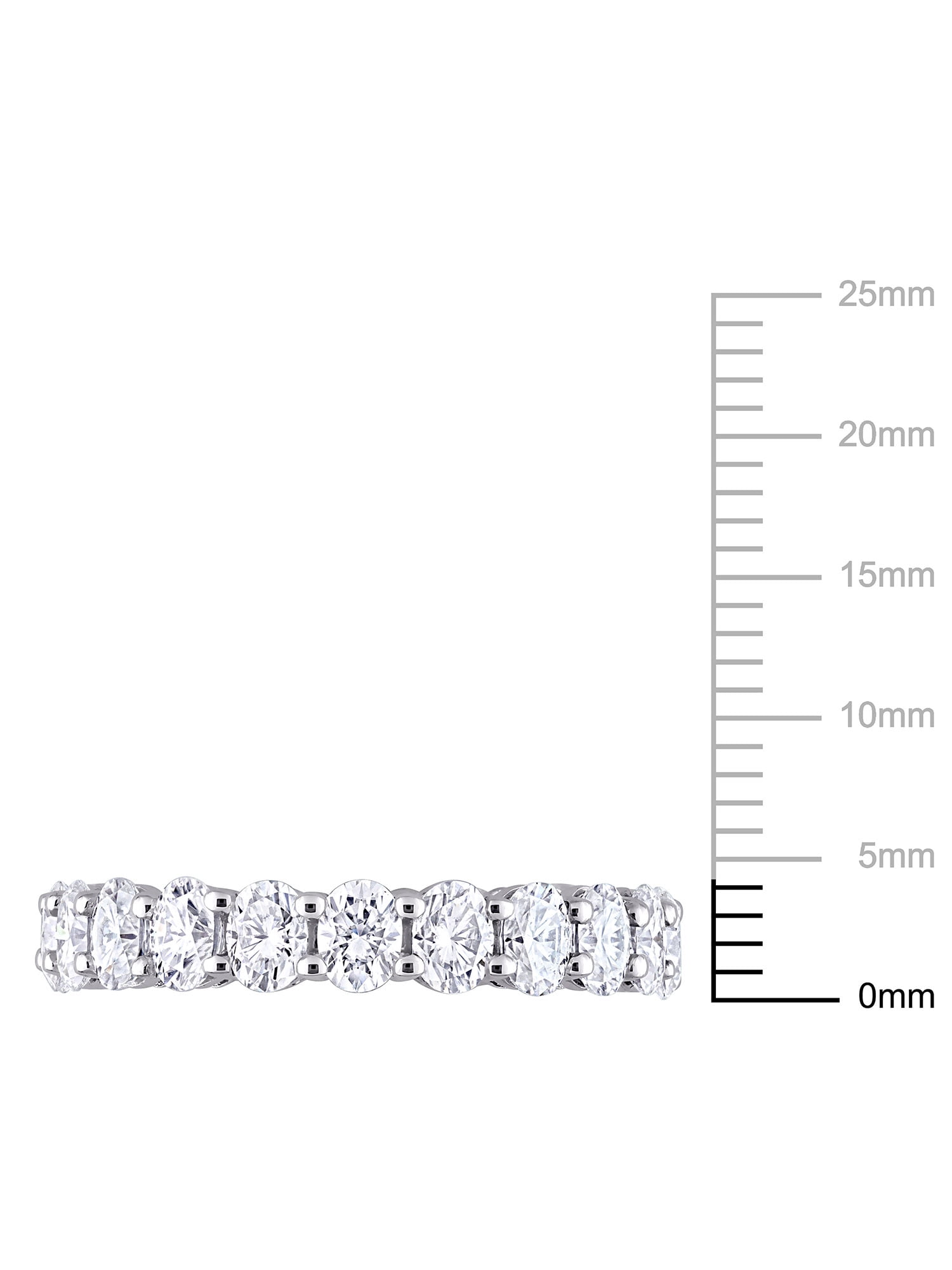 4 Carat T.G.W. Dew Created Moissanite 14kt White Gold Oval Anniversary Band