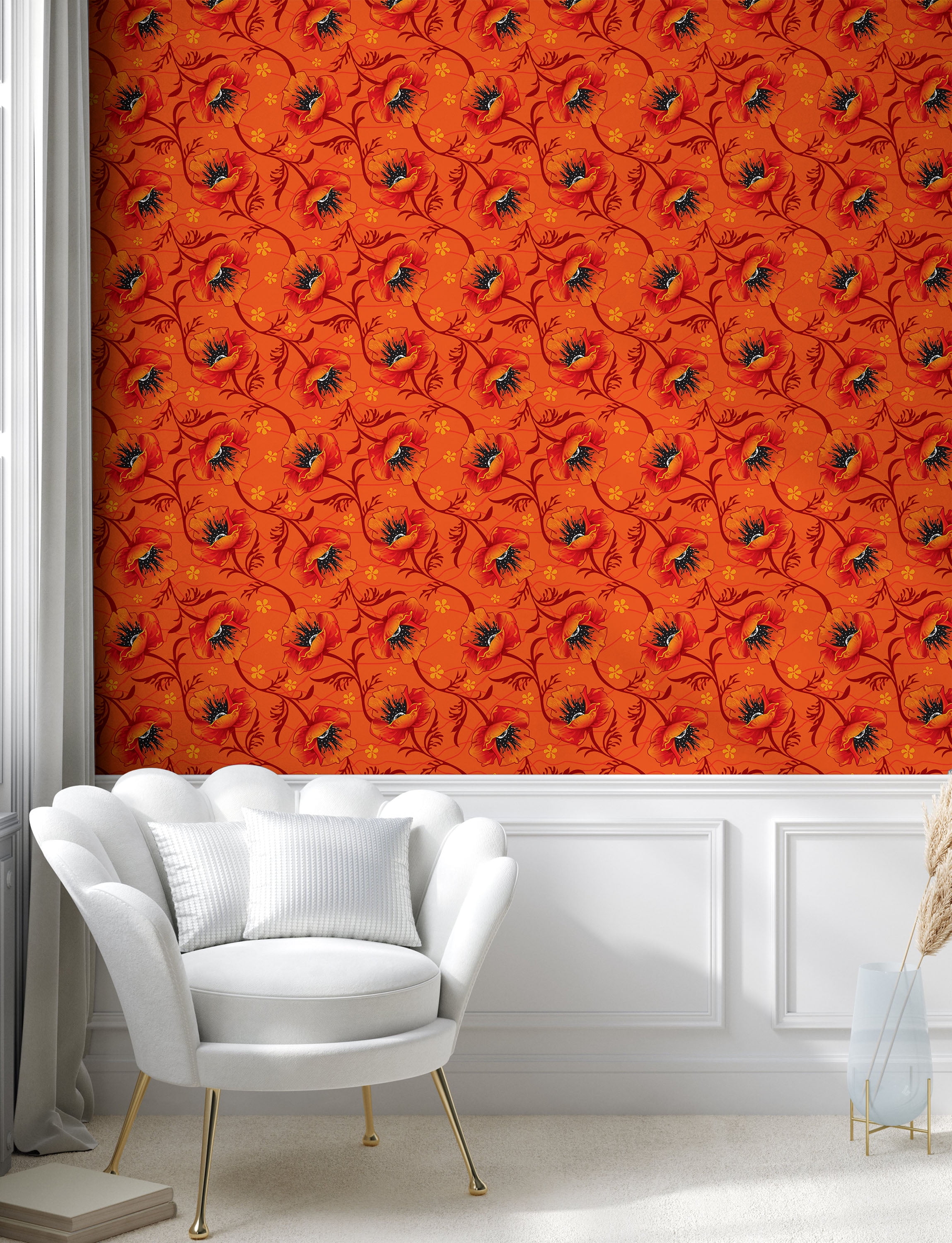 Buy Orange Wallpaper Online Removable Wallpapers Australia Shop Today   Olive et Oriel