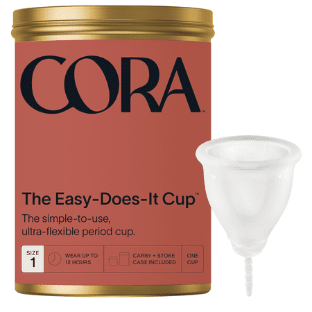 UPC 810042480445 product image for Cora Menstrual Cup  Medical Grade Silicone  Clear  12 Hour Leak Protection  Size | upcitemdb.com