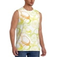 thumbnail image 2 of Fotbe Lemon Potatoes Men's Camiseta sin Mangas Estampada para Hombres, Playera Casual para Gimnasio, Entrenamiento, Playa-XX-Large, 2 of 7