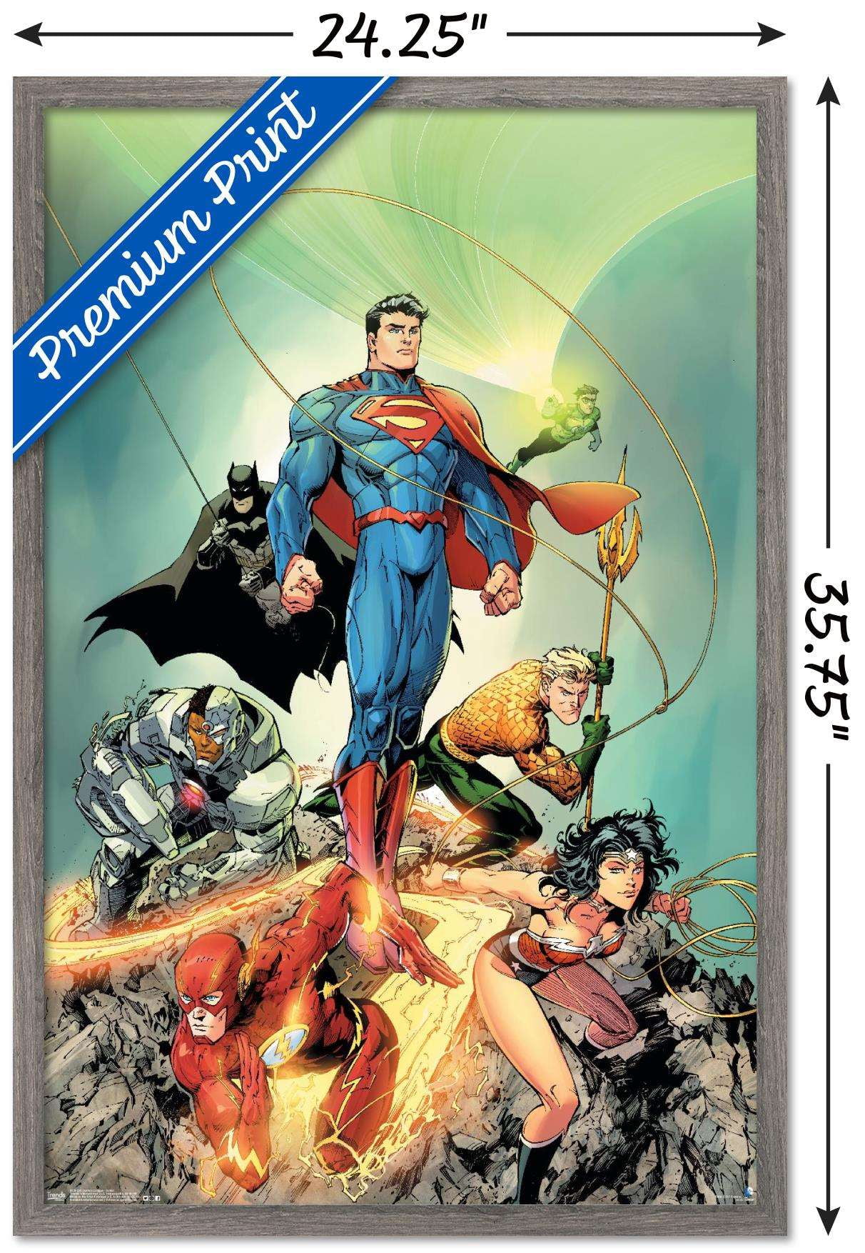 DC Comics - Justice League of America - Unite Wall Poster, 22.375" x 34", Framed