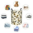thumbnail image 6 of Balery Flying Bees1 Round Laundry Basket with Handles Waterproof Freestanding Laundry Hamper for Clothes Toys in the Dorm and Family-Medium, 6 of 8
