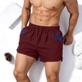 thumbnail image 6 of DDAPJ pyju Mens Running Shorts Drawstring Elastic Waist Athletic Shorts Stretch Basketball Workout Gym Shorts with Pockets Wine XXXL, 6 of 8