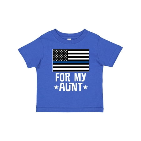 

Inktastic Police Officer Aunt Law Enforcement Flag Gift Toddler Boy or Toddler Girl T-Shirt