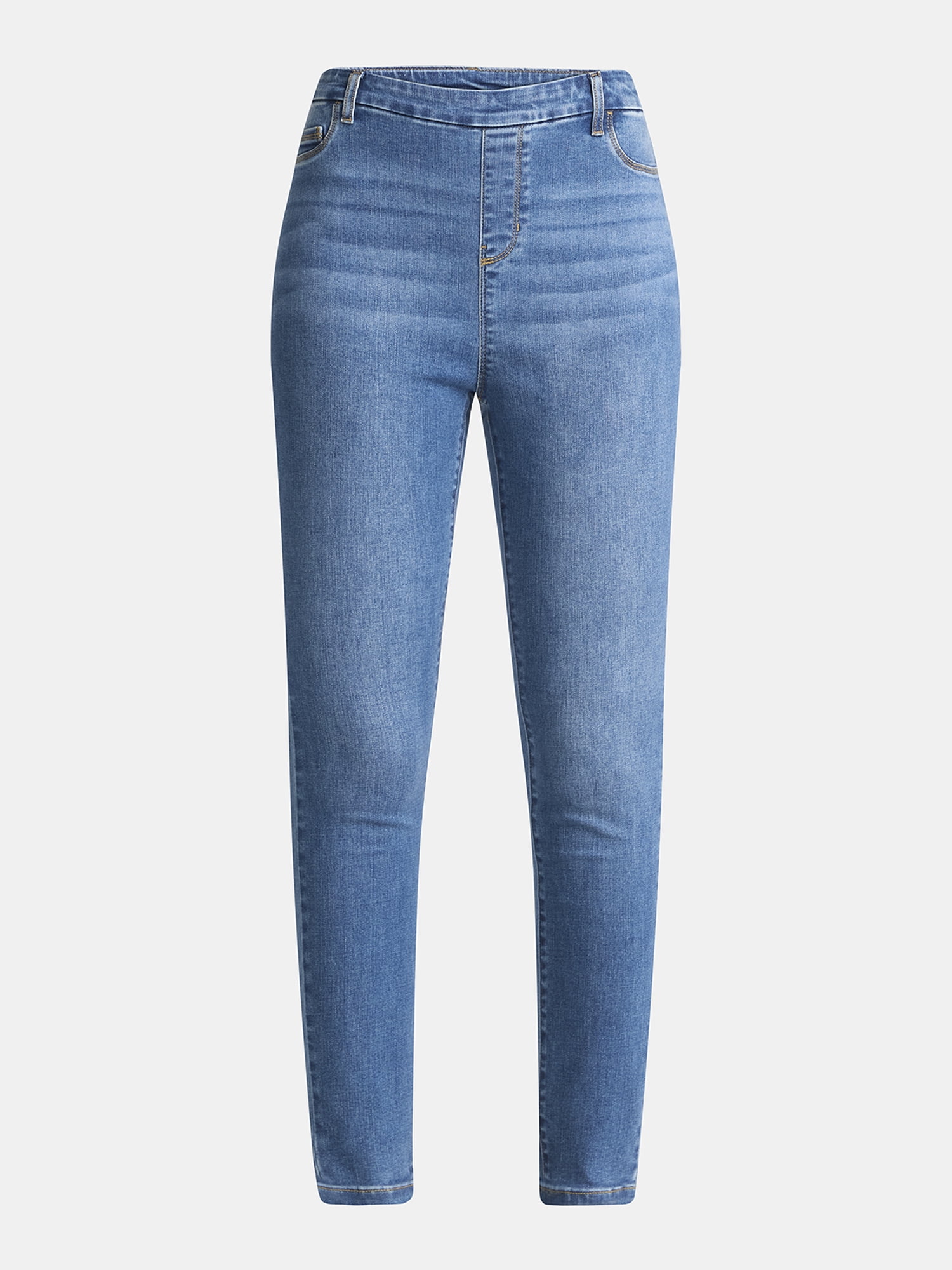 Time and Tru Women's High Rise Skinny Leg Denim Jegging, 28.5" Inseam, Sizes XS-XXXL