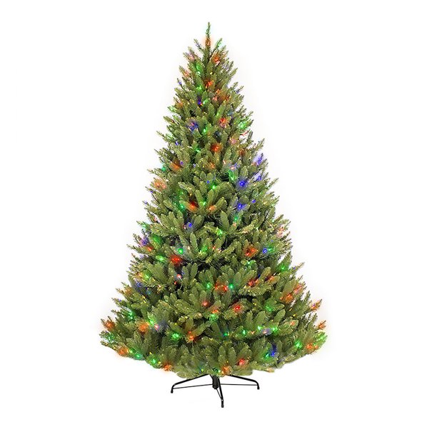7 ½’ Prelit Fraser Fir Tree with 750 UL Warm MultiColored LED Lights