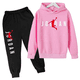 thumbnail image 3 of Conjuntos de chándal para niños, ropa para bebés, niños y niñas, trajes deportivos de moda, sudaderas con capucha y pantalones, chaqueta de marca, ropa para niños, 3 of 5
