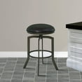 thumbnail image 6 of Armen Living Studio 30" Bar Height Metal Swivel Barstool in Black Pu and Black Finish, 6 of 11