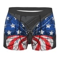 thumbnail image 3 of Haiem Butterfly With USA Flag Men's Boxer Briefs, Every Day Comfort Stretch Cotton Moisture-Wicking Underwear-Medium, 3 of 8