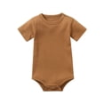 thumbnail image 2 of Tbopshirt Baby Girl Romper,Summer Toddler Baby Girls Boys Short Sleeve Solid Color T-Shirt Jumpsuit Romper, 2 of 4