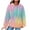 3-multicolor sweatshirts women, variant on UPPADA Womens Rainbow Sweatshirts Oversized Hooded Long Sleeve Shirts Ladies Cute Stripe Fall Outfit Y2k Hoodies Casual Pullover Tops with Pockets Yellow,L