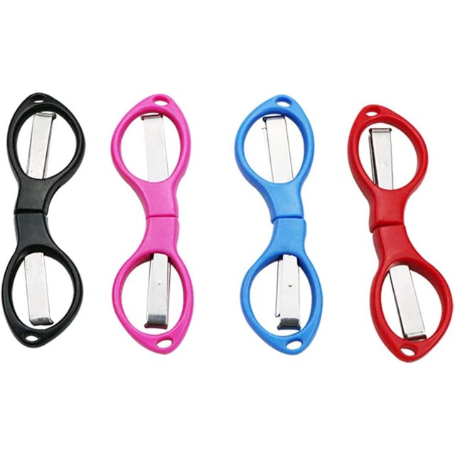 Tijeras de viaje portátiles, Mini cortador de tijeras plegables, Mini cizalla para gafas, 4 Uds. Tijeras de viaje de seguridad Tijeras de seguridad TUNC Sencillez