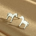 thumbnail image 2 of Handmade Zebra Stud Earrings Cute Animal Studs Zebra Earrings, 2 of 4