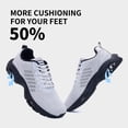 thumbnail image 5 of Ttecon Men's Non Slip Comfortable Running Shoes Gym Cross Training Sneakers Blakwhite US 9, 5 of 7