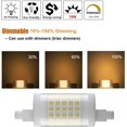 thumbnail image 3 of 2-pack 78mm R7S LED-lampa, 10W dimbar J78, 100W T3 halogenersättning, varmvit 3000K, 3 of 5