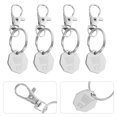 thumbnail image 3 of 4pcs Stainless Steel Key Ring Grocery Cart Key Holder Metal Shopping Cart Token Keychain Quarter Keychain Holder Shopping Trolley Coin Keychain, 3 of 9