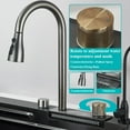 thumbnail image 6 of 29.5" Stainless Steel Kitchen Sink Drop in Single Bowl with Pull Down Faucet Set, 6 of 31