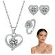 thumbnail image 1 of Joyería Juego De Collar Pendientes Anillo Regalos Para Mujer Xtellar plateado, 1 of 3