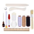 thumbnail image 1 of Kit de herramientas de cuero (Cantidad ver tabla) Reparación manual Hilo encerado de cuero 8 colores con agujas de coser Tijeras Cinta métrica para coser cuero Zapatos de cuero Sofá, 1 of 5