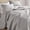Grey, variant on Queen Size Linen Quilt Set, Breathable Box Stitched European Flax Bedding Set with 2 Pillow Shams, 90" x 96"