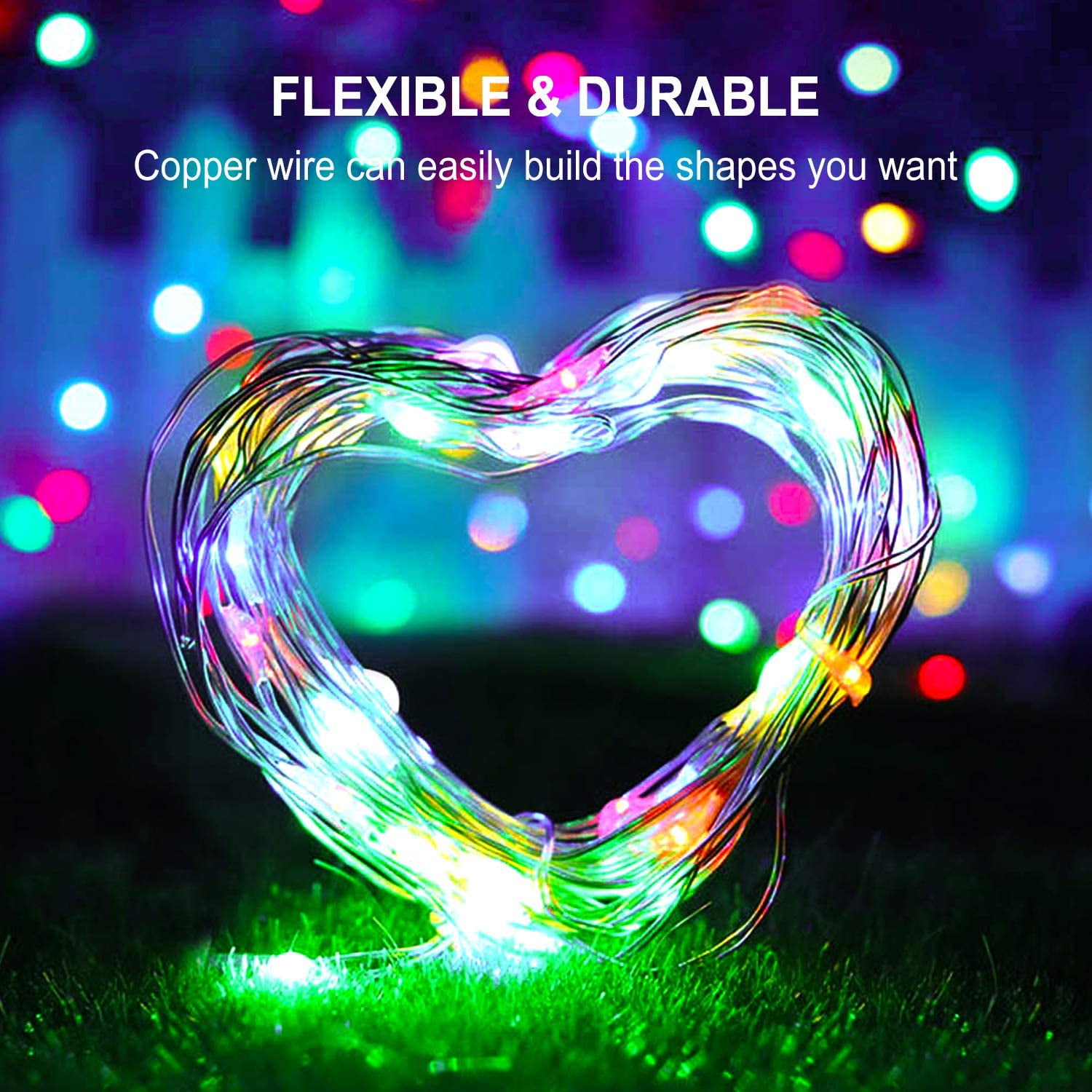 66 Feet 200 Led Fairy Lights Battery Operated with Remote Control Timer Waterproof Silver Wire Twinkle String Lights for Bedroom Indoor Outdoor Wedding Dorm Decor Multicolor 4Pack