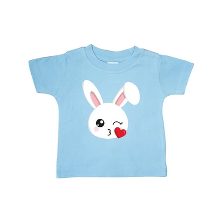 

Inktastic Cute Bunny White Bunny Bunny Sending Kisses Gift Baby Boy or Baby Girl T-Shirt
