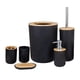 thumbnail image 2 of Juego de accesorios de baño de moda, portavasos, portacepillos y dispensador. Negro, 2 of 7