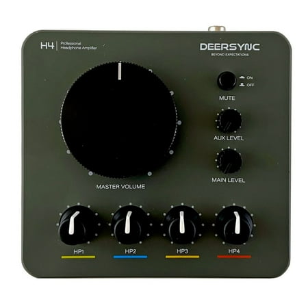 Deersync H4 4-Channel Professional Studio Headphone Amplifier
