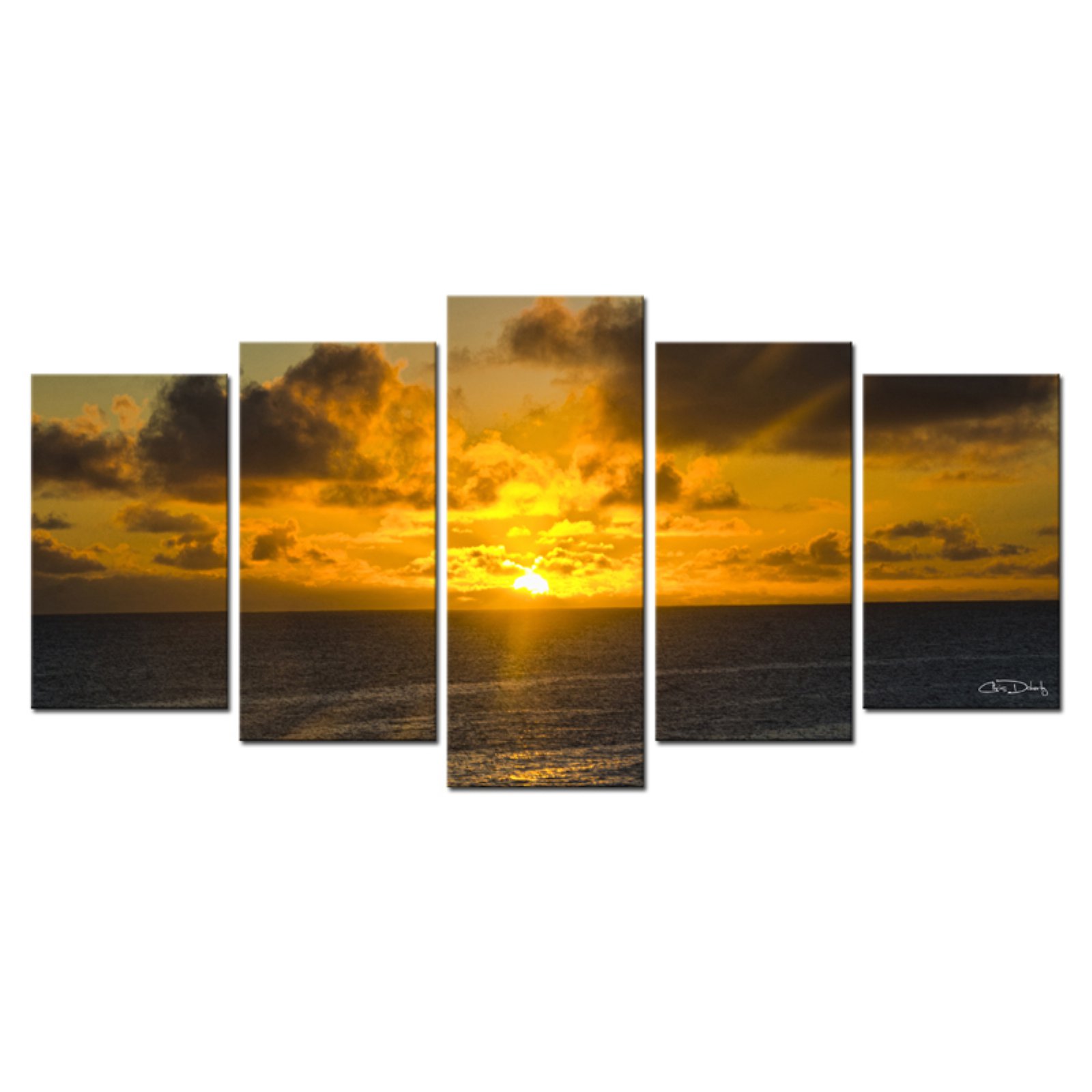 Ready2HangArt Niue Sunset Canvas Wall Art 5 pc. Set