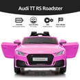 thumbnail image 6 of Outfunny Electric Car for Kids, Licensed Audi 6V Ride on Toy Car for Toddlers with Remote, Bluetooth - Pink, 6 of 9
