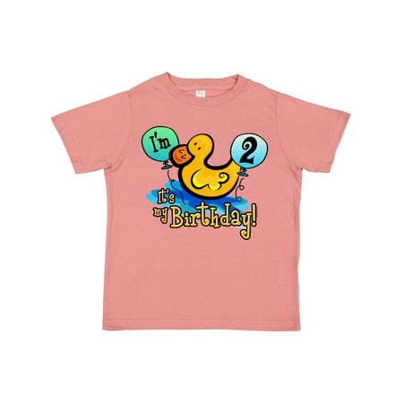 

Inktastic Ducky 2nd Birthday Gift Toddler Boy or Toddler Girl T-Shirt