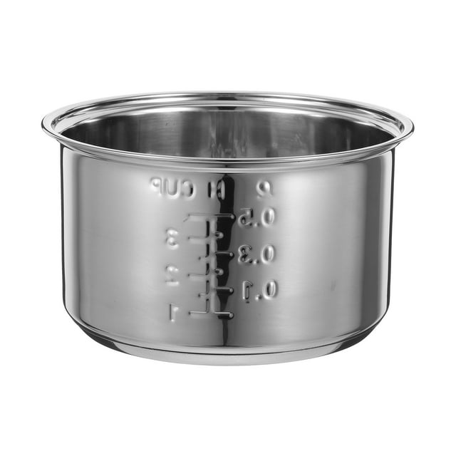 Doublure de Cuiseur à Riz Casserole Intérieure de Cuiseur à Riz Universelle Casserole Intérieure de Cuiseur à Riz en Acier Inoxydable de Rechange Casserole Intérieure de Cuiseur Électrique pour Bouillir et Cuire du Gruau (1,6 L)