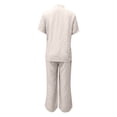 thumbnail image 6 of Womens Lounge Sweat Set Sweatsuits 2 Piece Sets Oversized Half Zip Tops and Wide Leg Pants Loose Fit Lightweight Elegant Trendy Office Work Beach Travel Outfit, Light Ashy L, 6 of 7