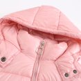 thumbnail image 5 of Gibobby Abrigos para mujer, Abrigo acolchado ligero de manga larga con cremallera completa para mujer(Rosa,CH), 5 of 5