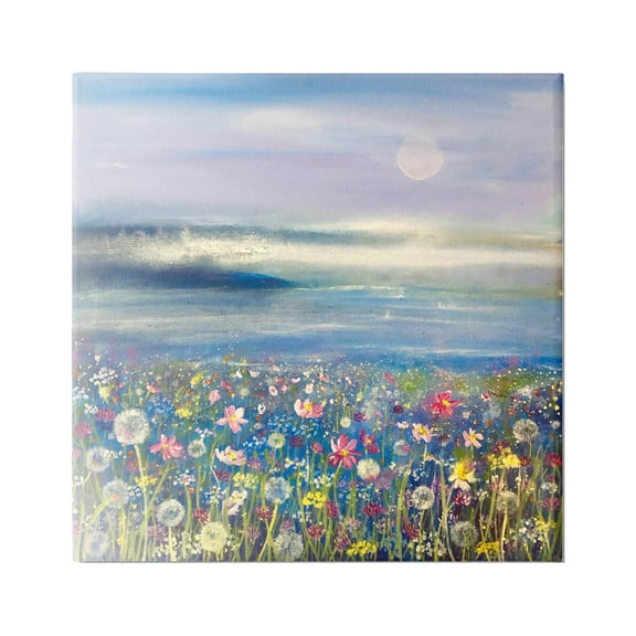 Stupell Industries Moonlit Lake Meadow Painting Gallery Wrapped Canvas Print Wall Art, Design by Emma Catherine Debs