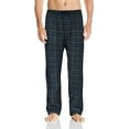 thumbnail image 3 of Conjunto de pijama de franela con botones en la parte delantera y cuadros para hombre: pantalón largo de manga larga, 3 of 3