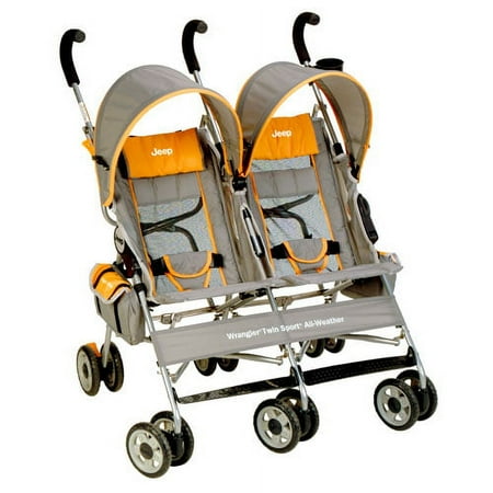 Jeep - Wrangler Twin Sport All-Weather Stroller, Orange