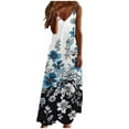 thumbnail image 2 of Cagogo Womens Summer Maxi Long Cami Dress Plus Size Sleeveless Spaghetti Strap V Neck Graduation Dresses Floral Swing Flowy Trendy Outfits Vestidos de Verano para Mujer, 2 of 5