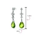 thumbnail image 4 of Bling Jewelry Womens Briolette Teardrop CZ Dangle Chandelier Earrings Sterling Silver Gemstone, 4 of 5