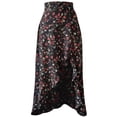 thumbnail image 5 of Wxolcjlv Womens Floral Print High Low Maxi Skirt Ruffle Slit Party Long Skirts, 5 of 5
