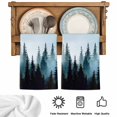 thumbnail image 6 of Forest Turquoise Kitchen Towels Set of 4, Retro Trees Silhouette Landscape Soft Microfiber Dish Towels, Absorbent Quick-Dry Washable Dishcloths for Kitchen Cleaning, Drying Dishes, 18x28 Inches, 6 of 9