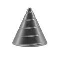thumbnail image 1 of 1PC Metal Desktop Stress Relief Cone Gyroscope Office Desk Fidget Toys Optical Illusion Flowing Finger Toys Kids Adult Gifts He Qiyong unisex, 1 of 2