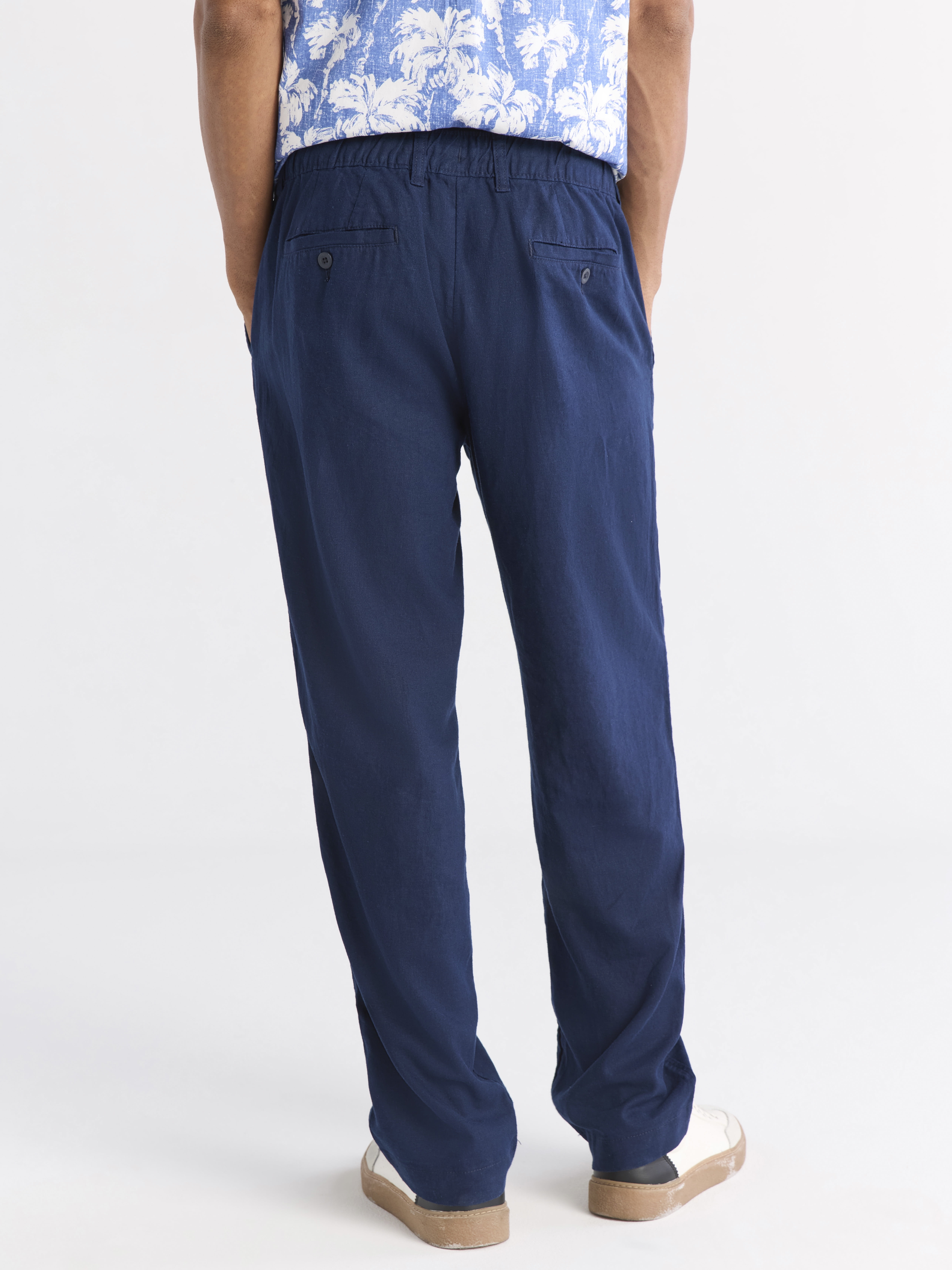 Free Assembly Men's Linen Blend Pants, 31" Inseam, Sizes XS-3XL