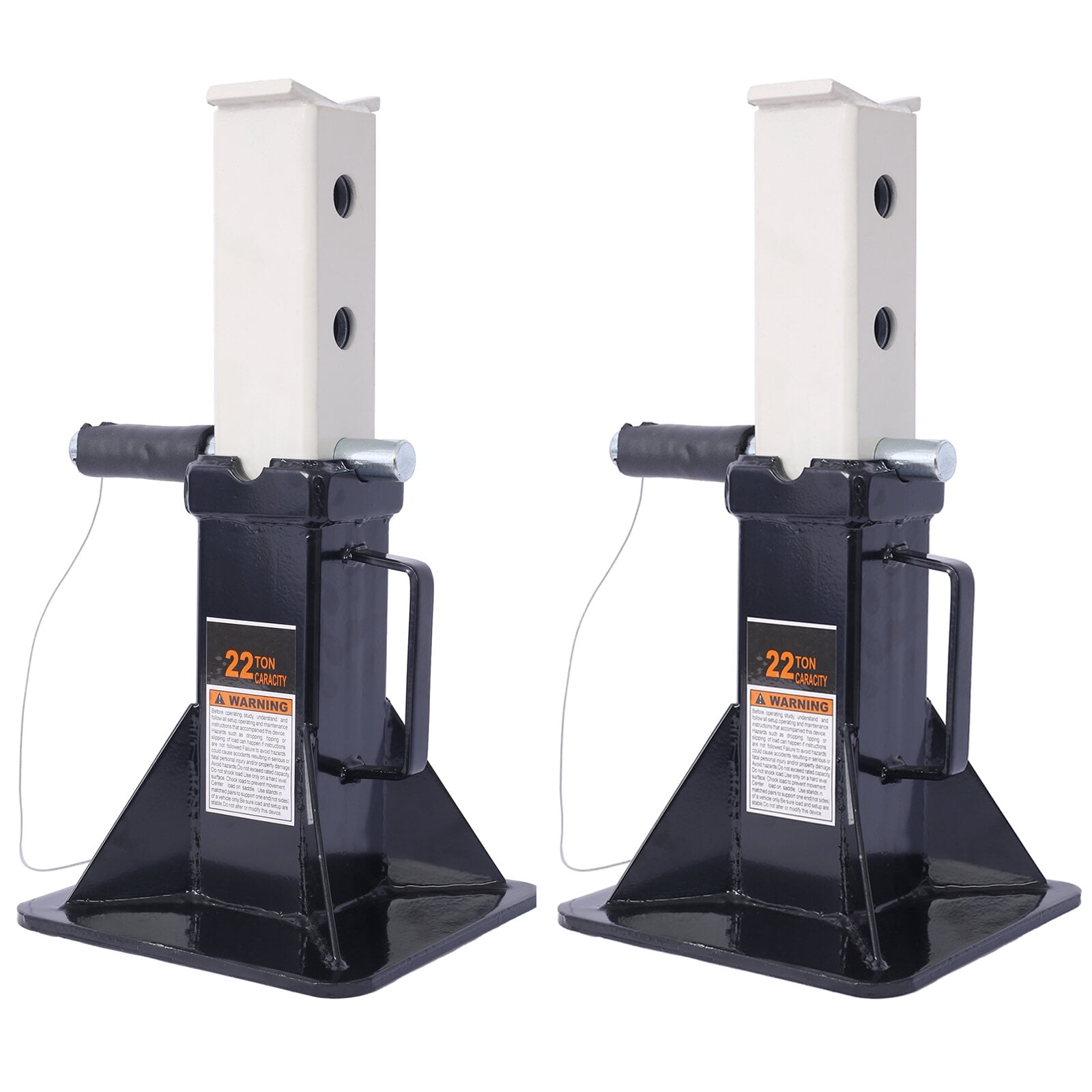 22 Ton (44,000 lb) Heavy Duty Car Jack Stands with Locking Pins - Professional Grade Steel Jack Stands for Trucks & SUVs (1 Pair, 12"-20" Height Range)