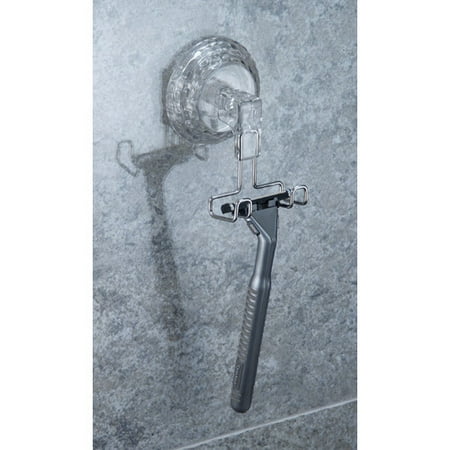 InterDesign Rain Power Lock Suction Razor Organizer