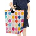 thumbnail image 4 of Yayeee Freestanding Laundry Hamper with Handle Collapsible Large Storage Basket for Clothes, Colorful Circles, 4 of 7